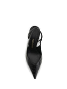 Ferragamo Crocodile-effect leather Slingback Pumps - Black