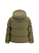 Stone Island Detachable hood down Jacket - Military Green