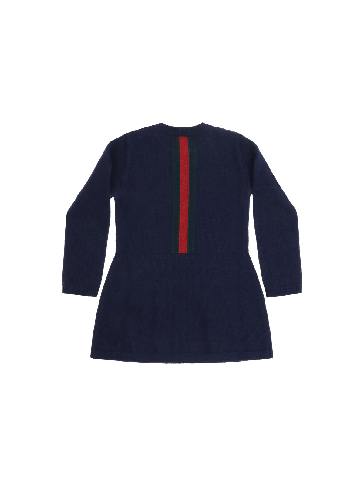 Gucci Wool Dress with Web detail for Girl - Abyss Blue/Green/Red