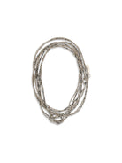 Brunello Cucinelli Hematite and Sterling Silver 925 Wrap Bracelet - Ematite Steel+Palladio Fume