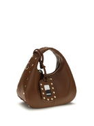 Ganni Mini studded Hobo Handbag - Sorrel Horse