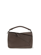 Loewe Large Puzzle Handbag in garnet calfskin - Chocolate