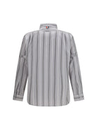 Thom Browne Madras striped armband Shirt - Med Grey