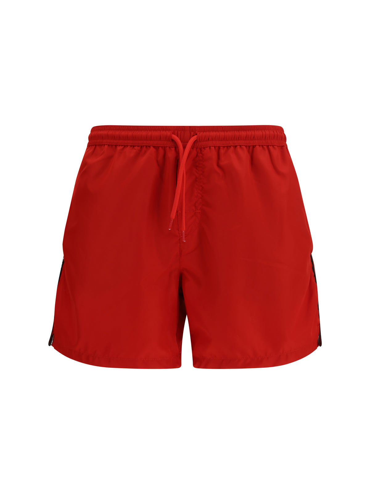 GCDS Logo-detail swim Shorts - Tomato Red/Black