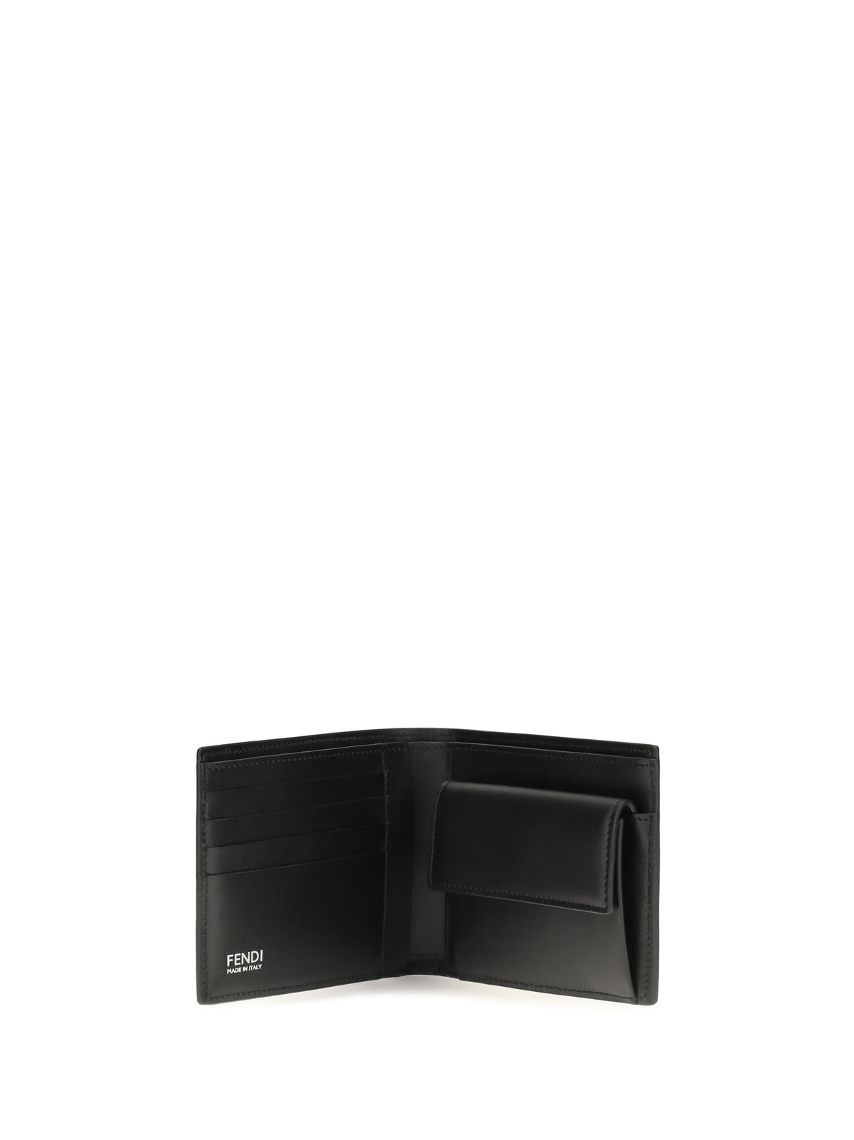 Fendi Leather bifold Wallet - Black