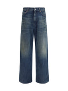 MM6 Maison Margiela Five-pocket Pants with panel design - Dark Blue