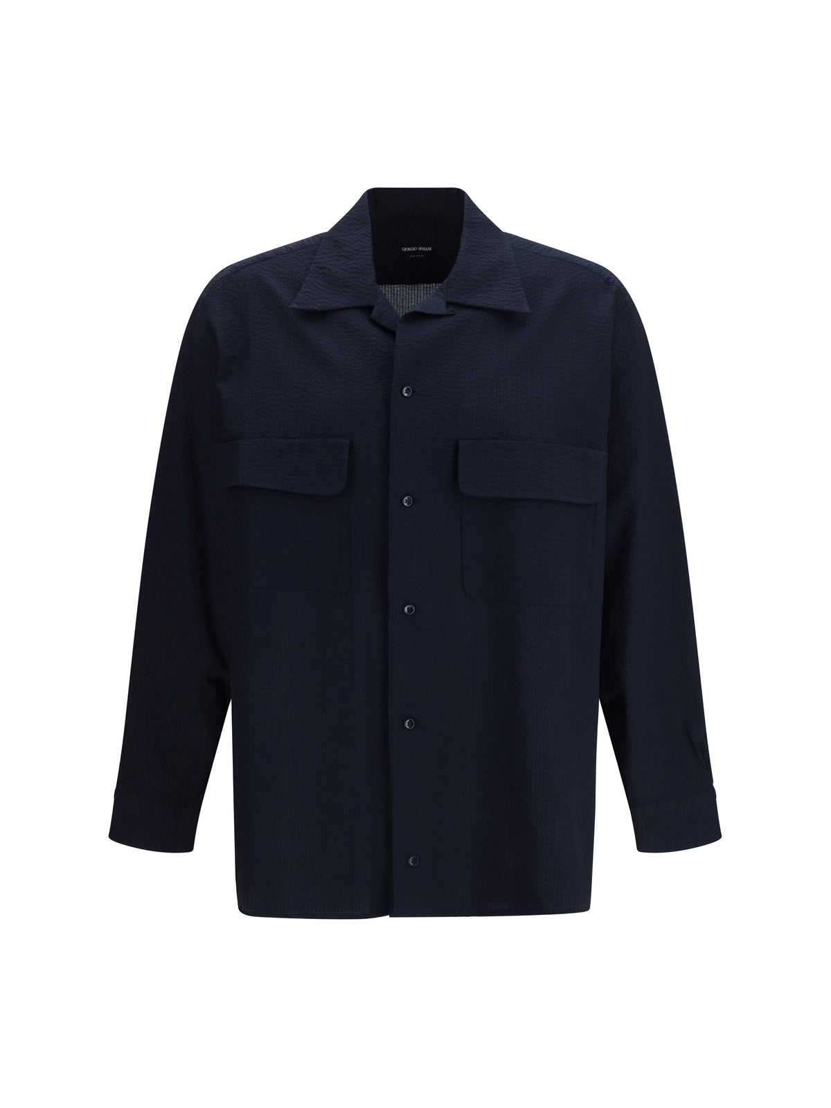Giorgio Armani Cotton Shirt with classic collar - Night Sky