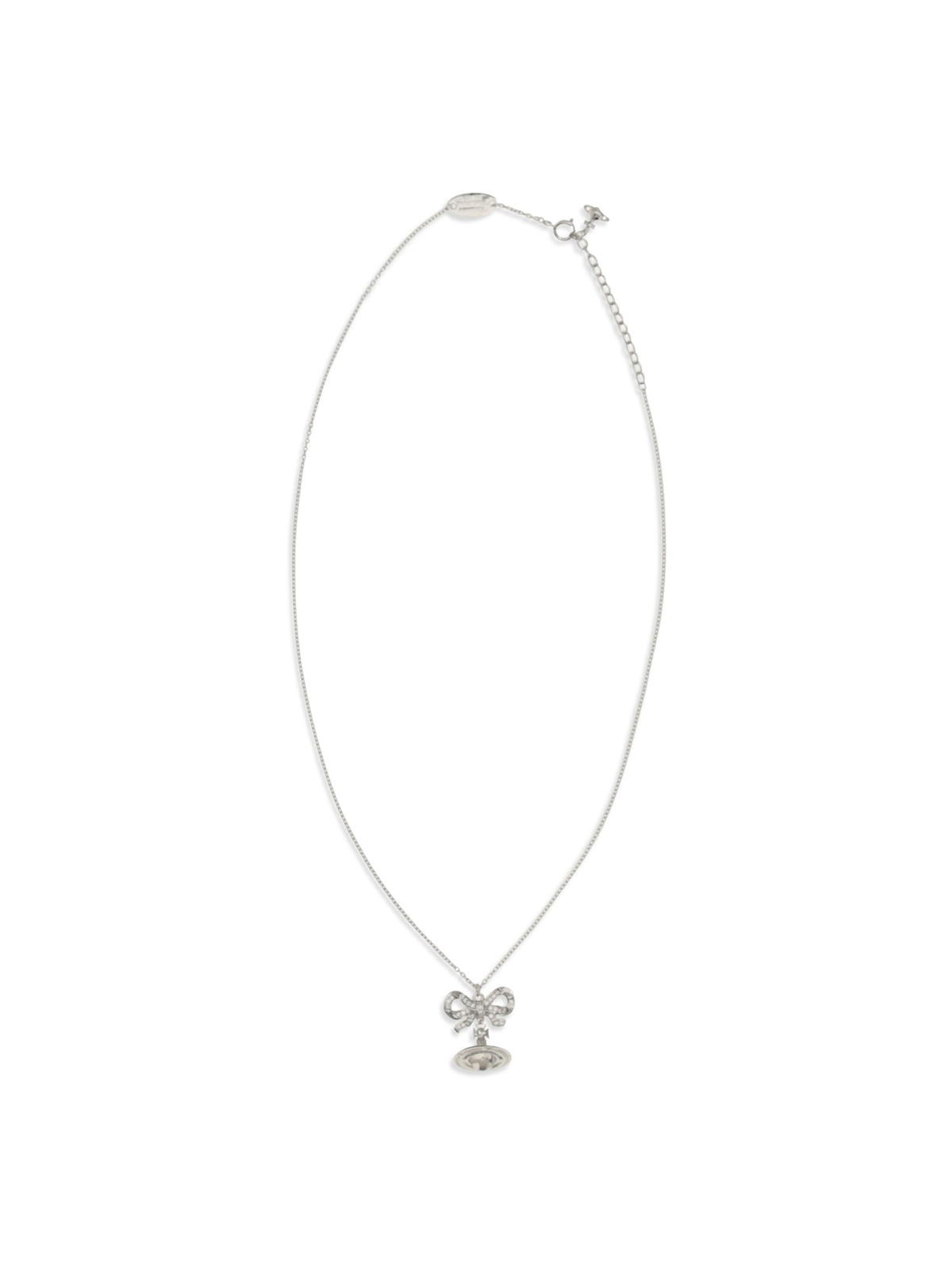 Vivienne Westwood Octavie Pendant Necklace - Platinum / White, Clear Cz