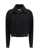 Ami Paris Wool double-breasted Bomber - Noir