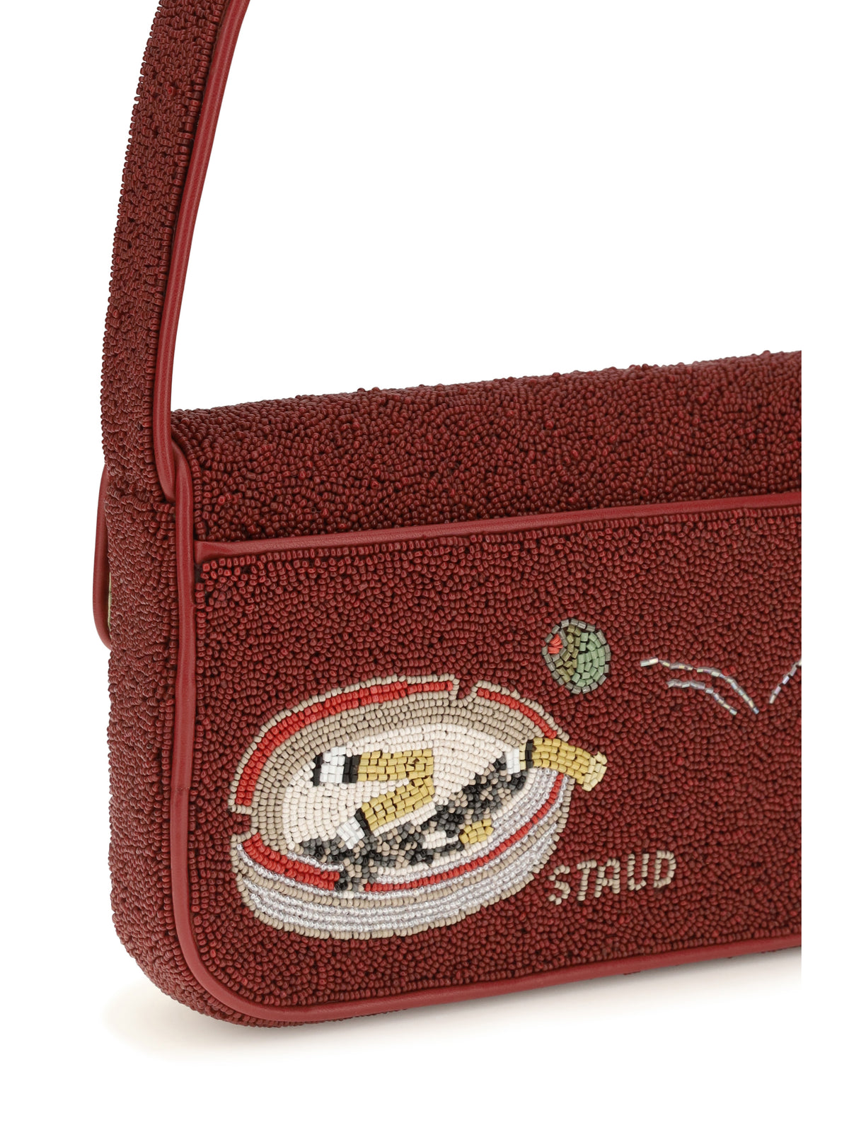 Staud Tommy Beaded Shoulder Bag - Extra Dirty