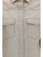 Fendi Selleria denim Western Shirt - Ivory