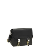 Fendi Flow Mess medium Roman leather Crossbody Bag - Black