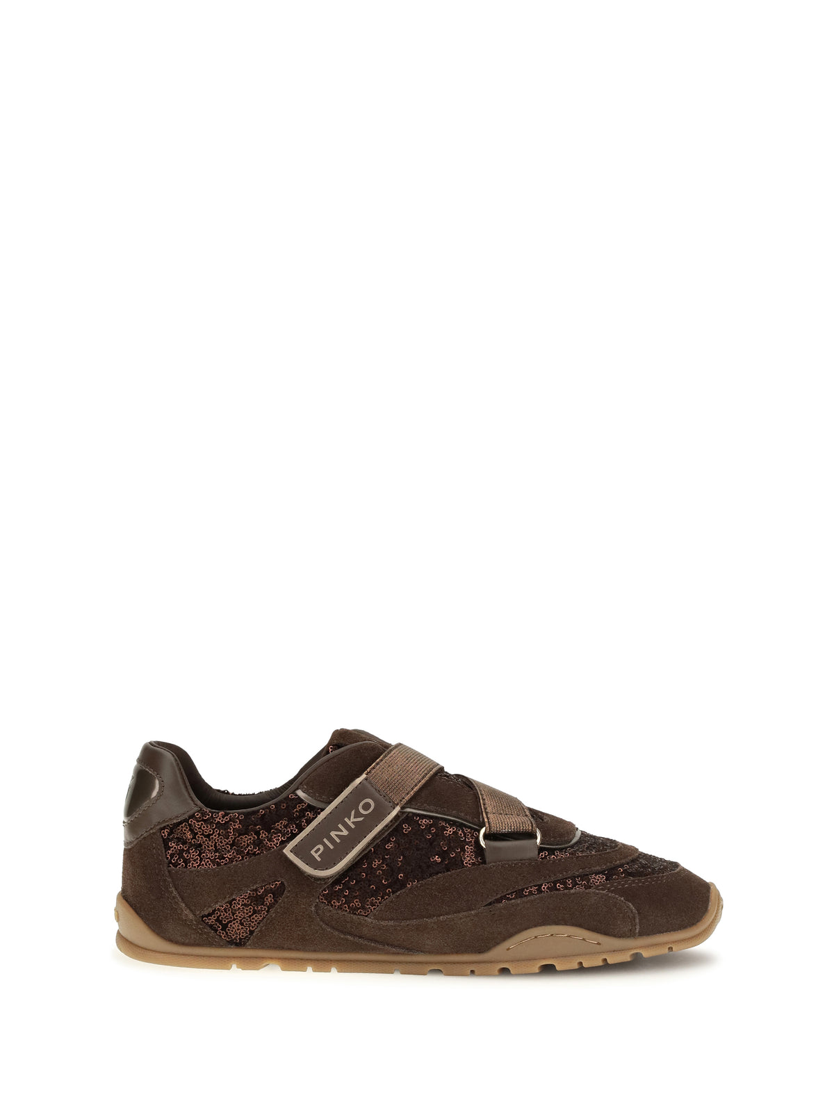 Pinko Yulia suede Sneakers with sequins - Moro