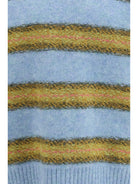 Dries Van Noten Striped crewneck Sweater - Light Blue