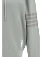 Thom Browne Cotton Hoodie - Lt Grey