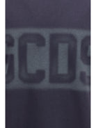 GCDS Logo Spray crewneck Sweatshirt - Meteorite/Grey