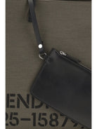 Fendi Roll large Shopping Bag - Green Militare+Nero
