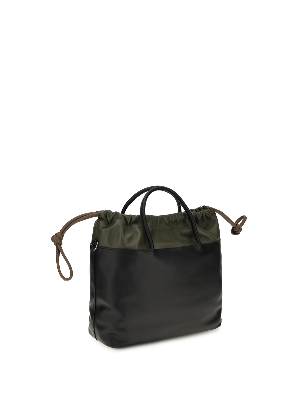 Pierre Hardy Twin drawstring Handbag - Black-Khaki-Camel
