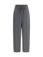 Ami Paris Wool Pants with elasticated waist - Gris Charcoal