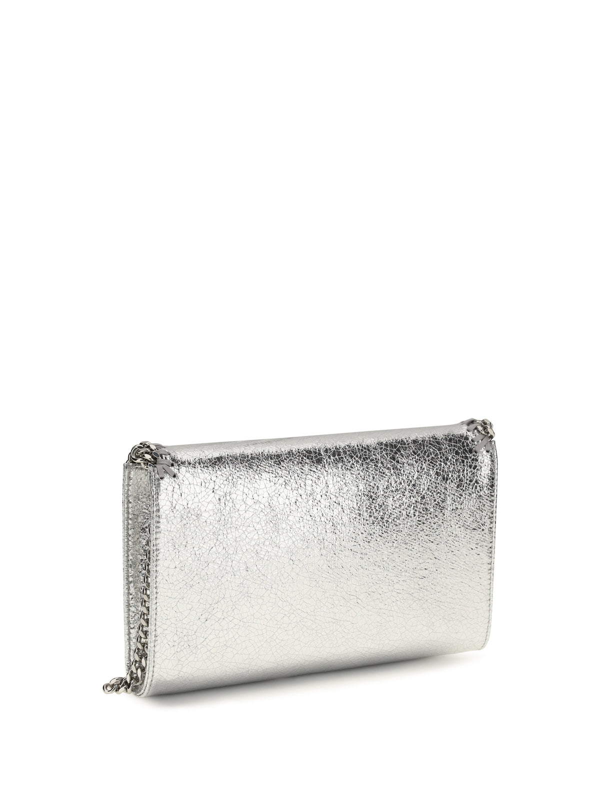 Stella McCartney Falabella metallic fabric Shoulder Bag - Silver