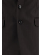 Dries Van Noten Chevron wool Suit - Dark Brown