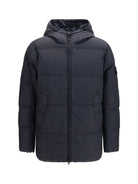 Stone Island Crinkle Reps NY Down Jacket - Navy Blue