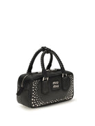 Miu Miu Arcadie studded leather Handbag - Black