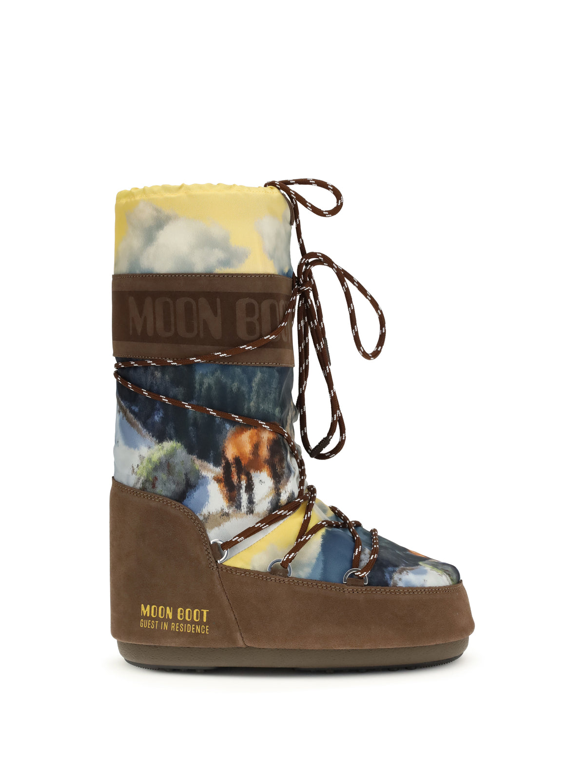 Moon Boot Moon Boot x Guest In Residence print Boots - Cocoa