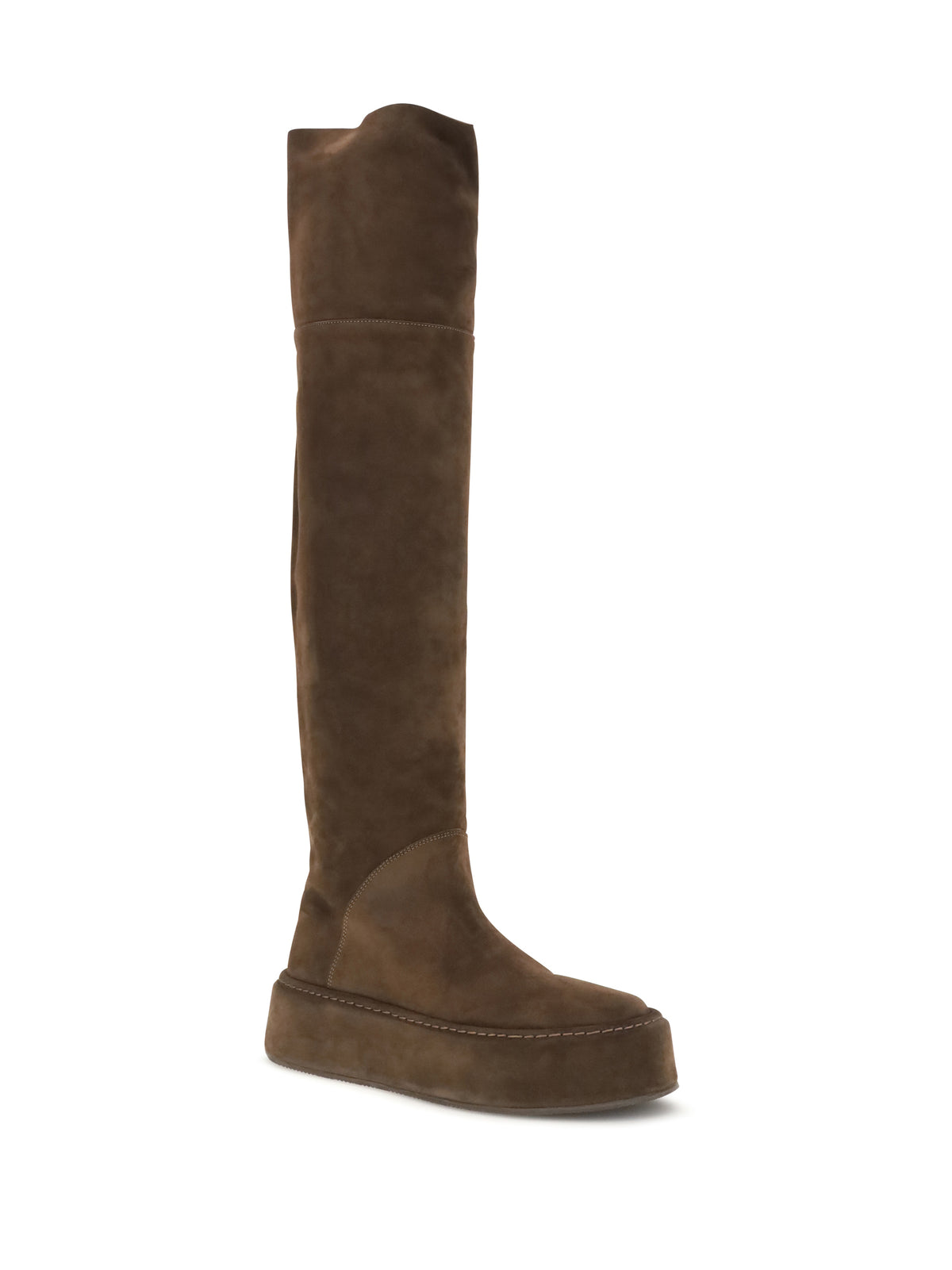 Casadei Suede knee-high Boots - Cacao