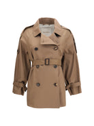 Max Mara The Cube Short water repellent twill Trench Coat - Dark Gold