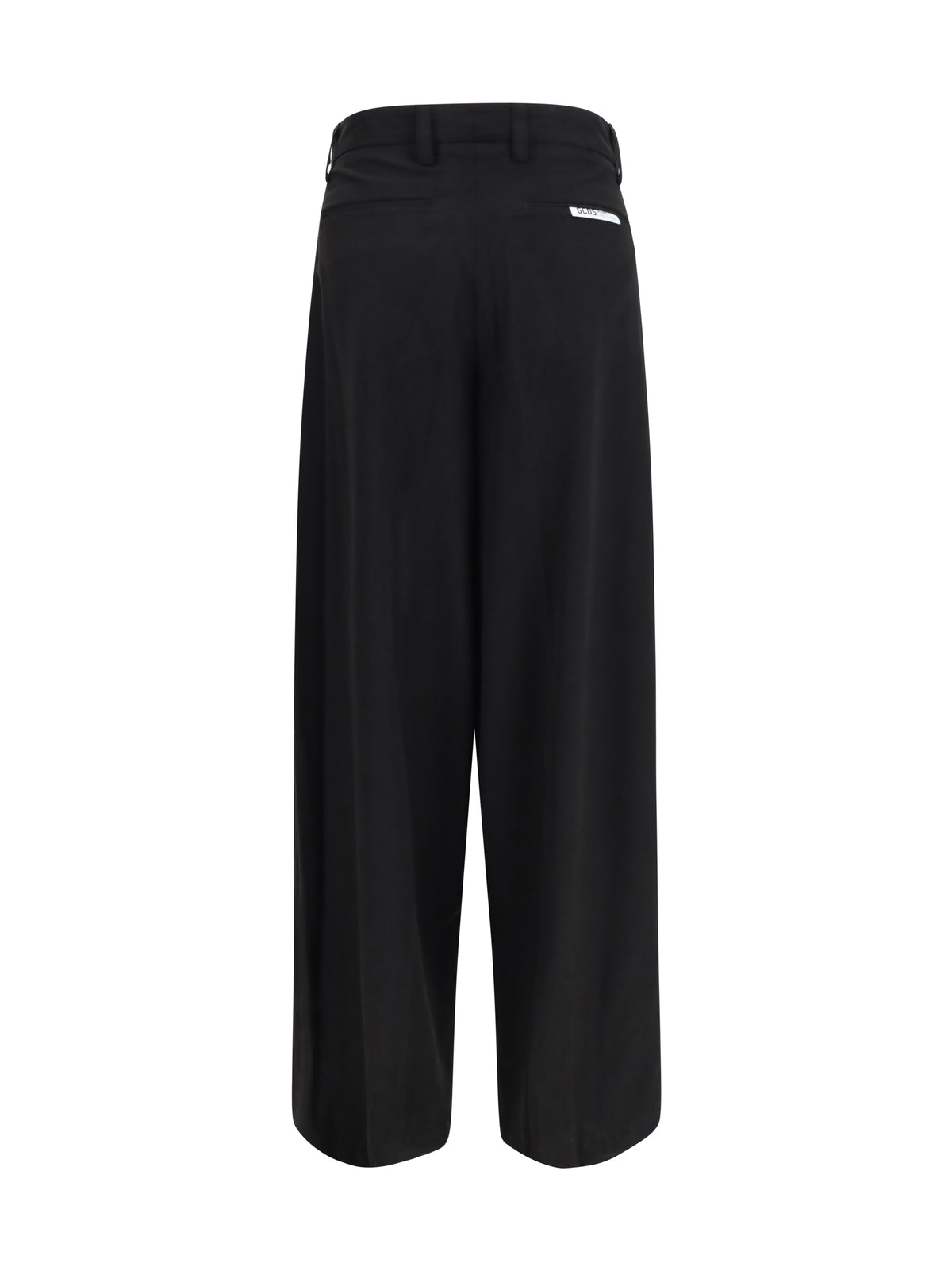 GCDS Wide-leg tailored Pants - Black/Black