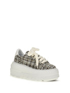 Casadei Nexus Sneakers in bouclé fabric - Cream/White