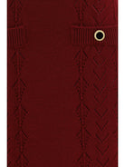 Alessandra Rich Merino wool midi Skirt - Burgundy
