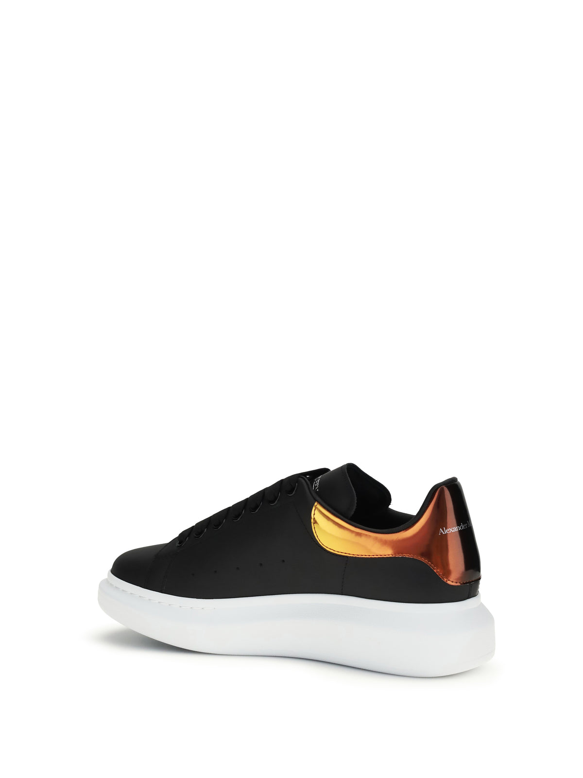 Alexander McQueen Leather Sneakers - Black/Orange