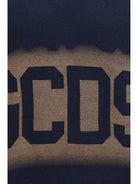 GCDS Logo Spray crewneck Sweater - Dark Blue/Brown