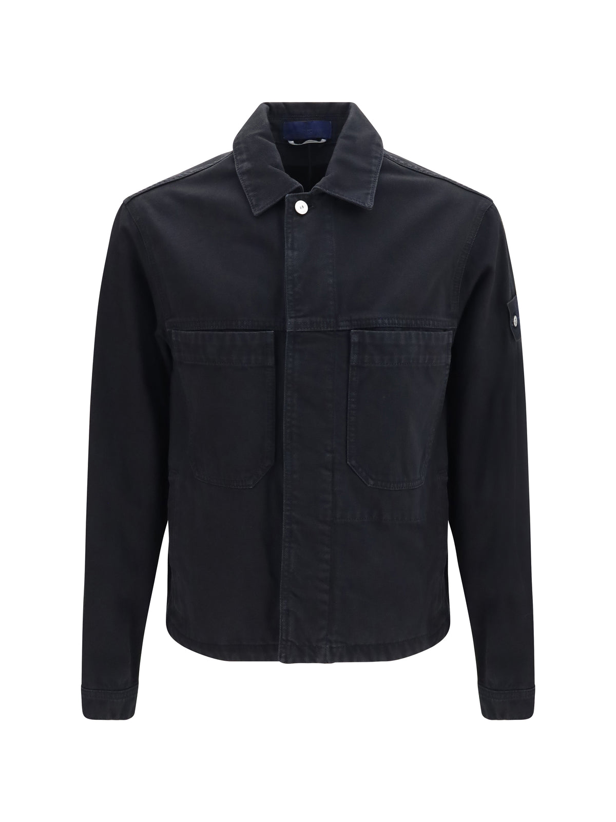Stone Island Cotton Biker Jacket - Black