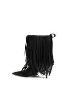 Balenciaga Avenue Fringe Ankle Boots - Black