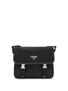 Prada Re-Nylon and Saffiano Shoulder Bag - Black