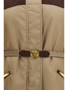 Versace Responsible Jacket in nylon twill - Intense Cocoa+Beige