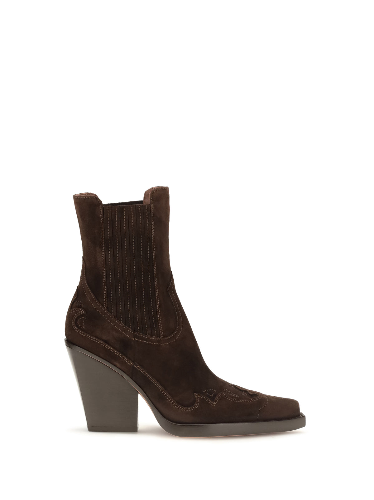 Paris Texas Dallas embroidered Ankle Boots - Cioccolato