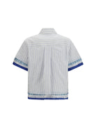Loewe Short-sleeved striped Shirt - White/Multicolor