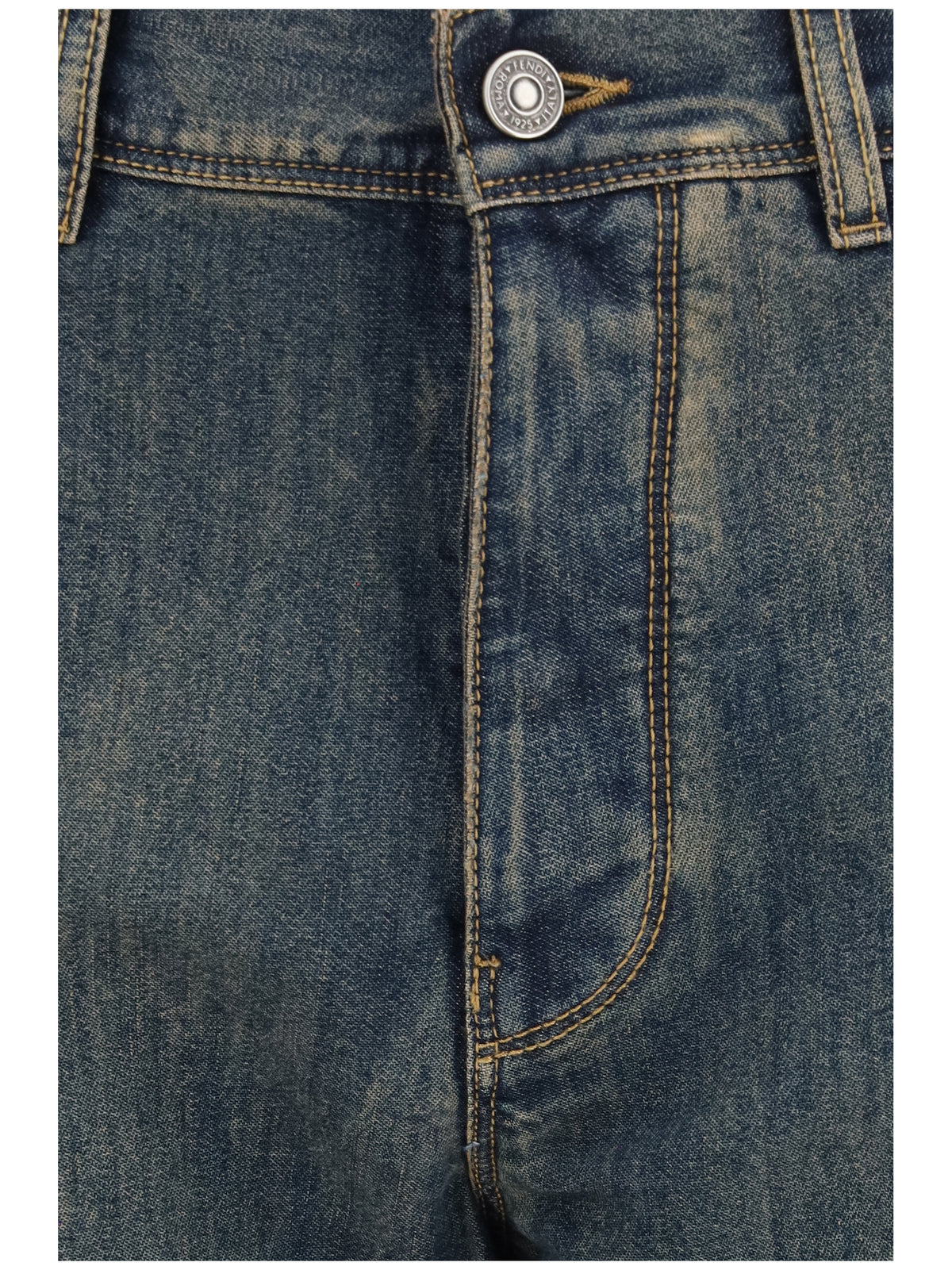Fendi Long Jeans - Medium Wash Blue