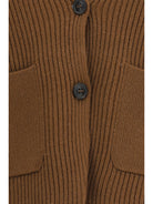 Max Mara Studio Filtro wool and cashmere Cardigan - Castagna