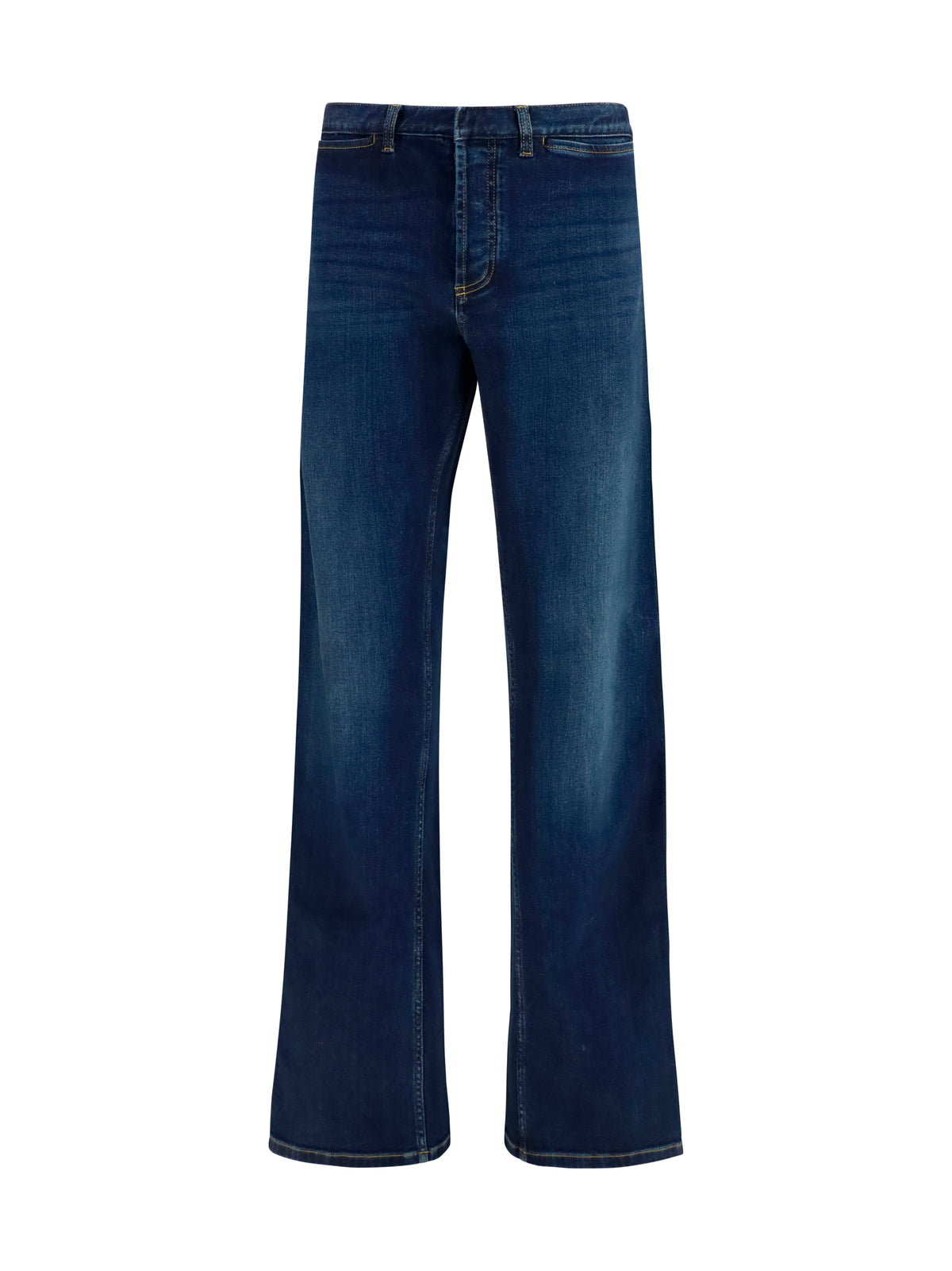 Gucci Cotton Jeans with Web stripe - Blue