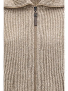 Brunello Cucinelli High-neck Sweater with wide sleeves - Beige