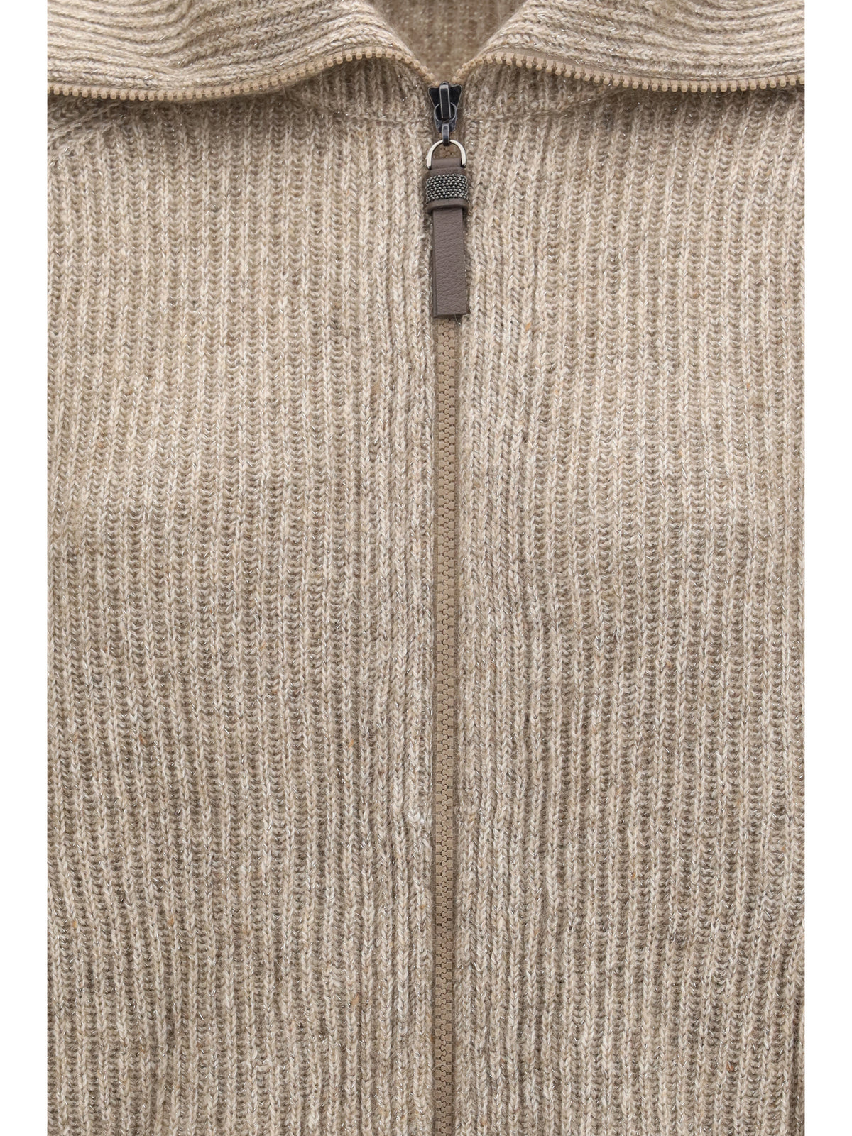 Brunello Cucinelli High-neck Sweater with wide sleeves - Beige