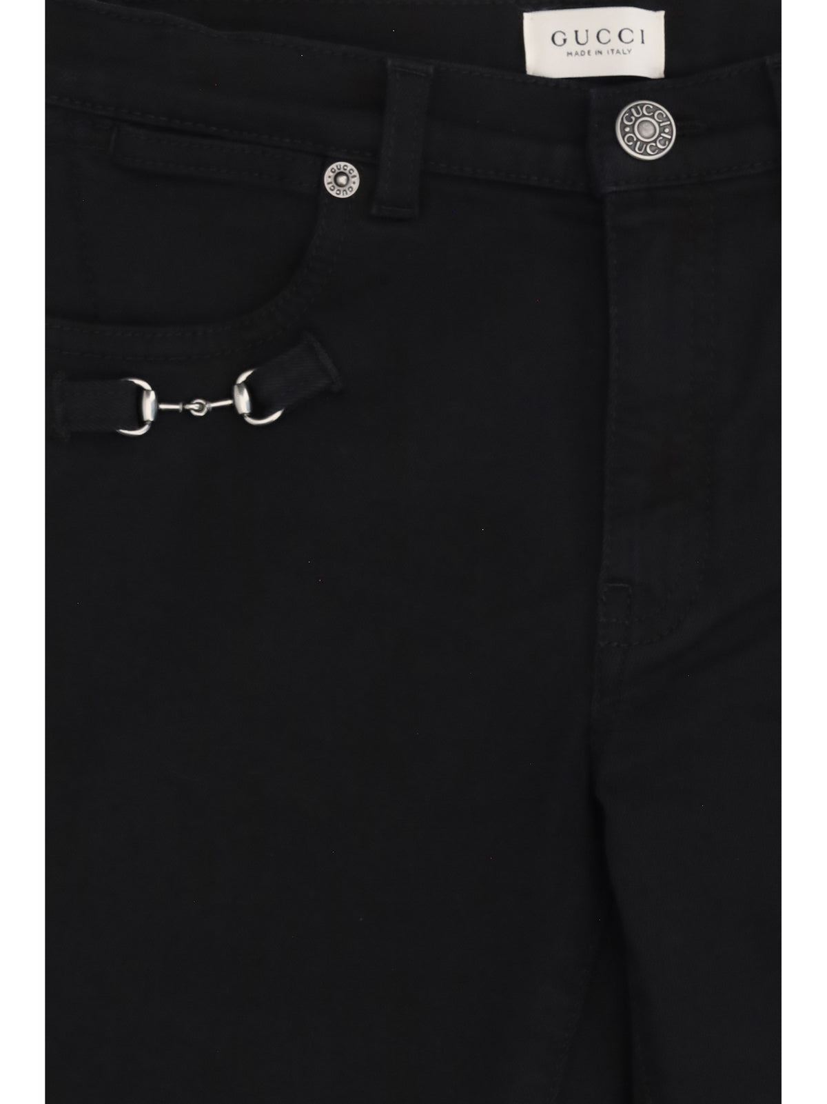 Gucci Cotton cenim Pants for Girl - Dark Grey/Mix