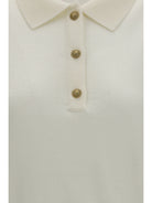 Balmain Wool Polo with vintage buttons - Blanc
