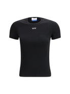 Off-White Off Stamp Rib Basic T-shirt - Black-White