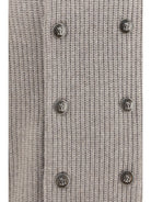 Brunello Cucinelli Marina Cardigan in English Rib Cashmere - Roccia
